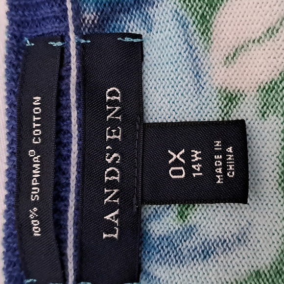 Lands' End Women's Size 0X Lightweight Floral Print Cardigan - Picture 6 of 7